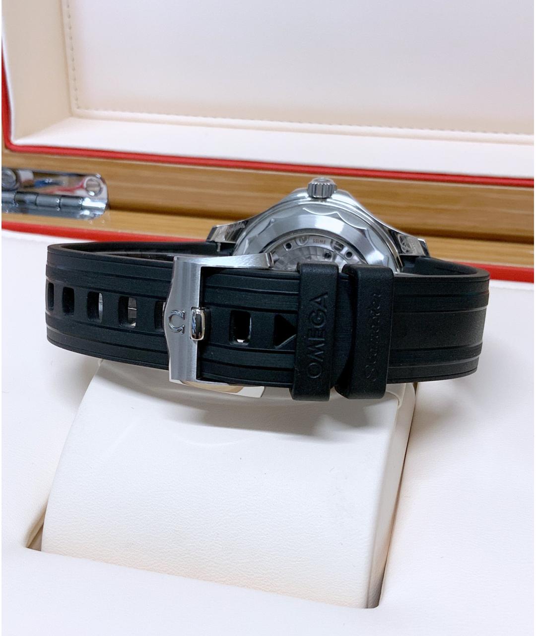 OMEGA Черные часы, фото 3