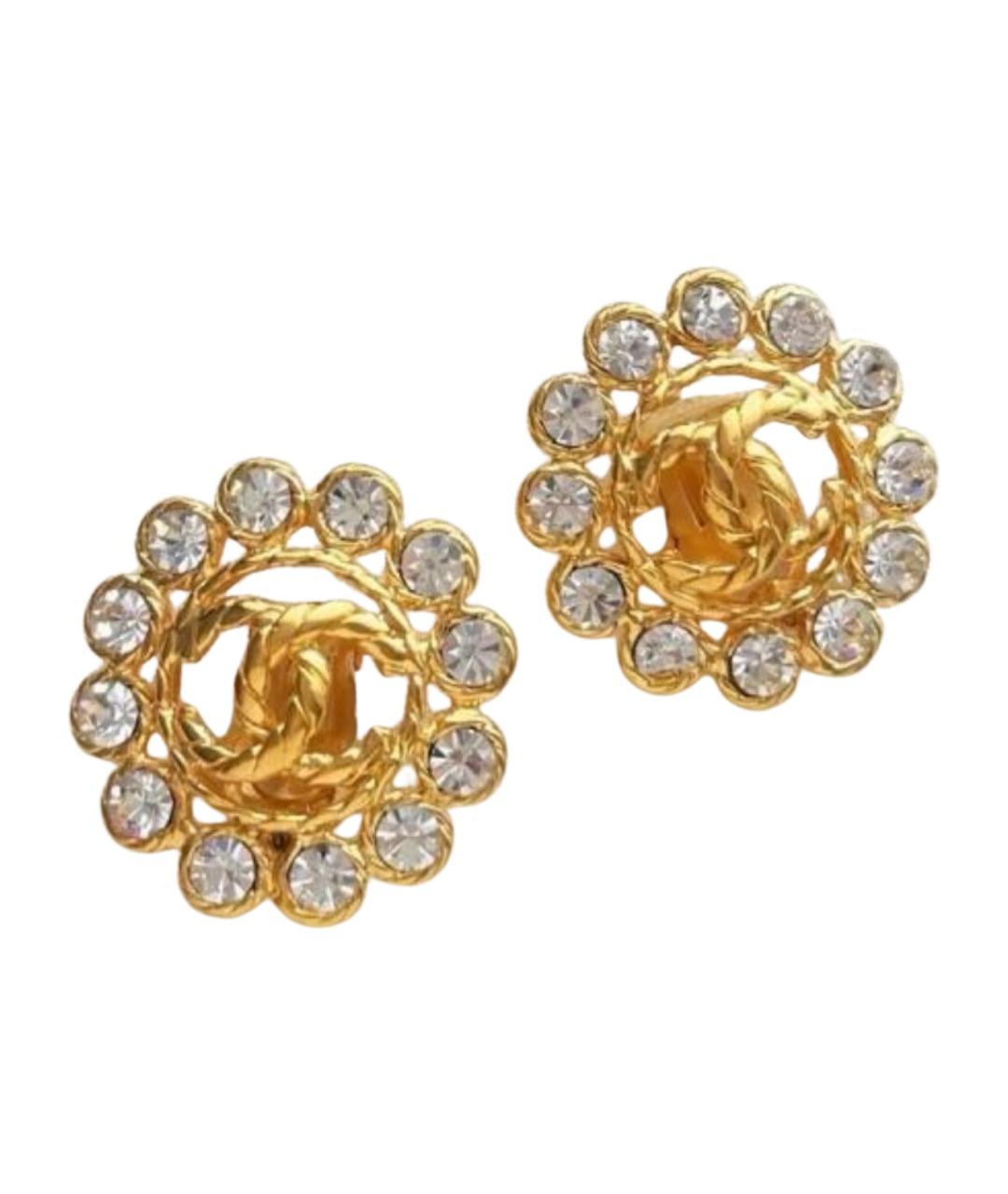CHANEL Золотые позолоченные серьги, фото 1