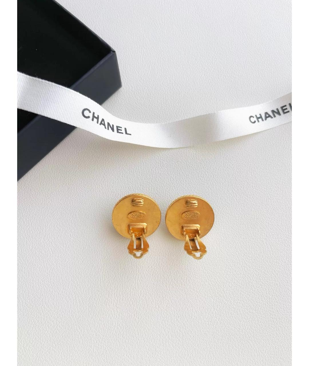 CHANEL Черные деревянные серьги, фото 2