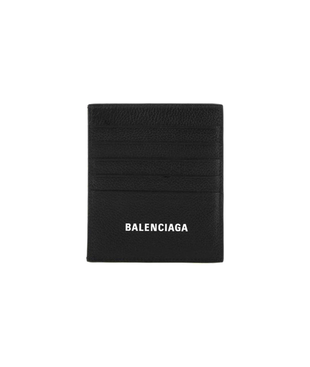 BALENCIAGA Черный кожаный кошелек, фото 6