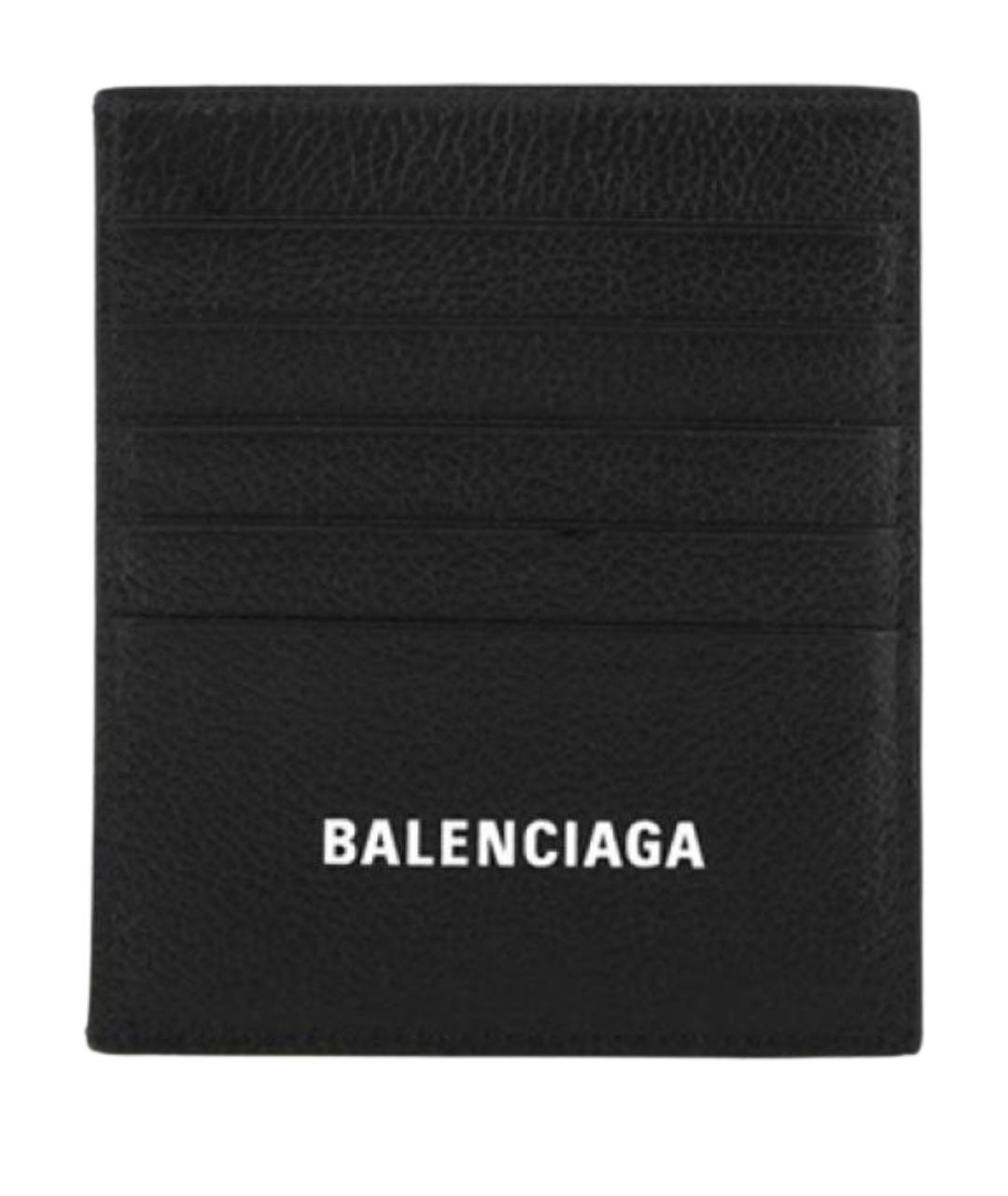 BALENCIAGA Черный кожаный кошелек, фото 1
