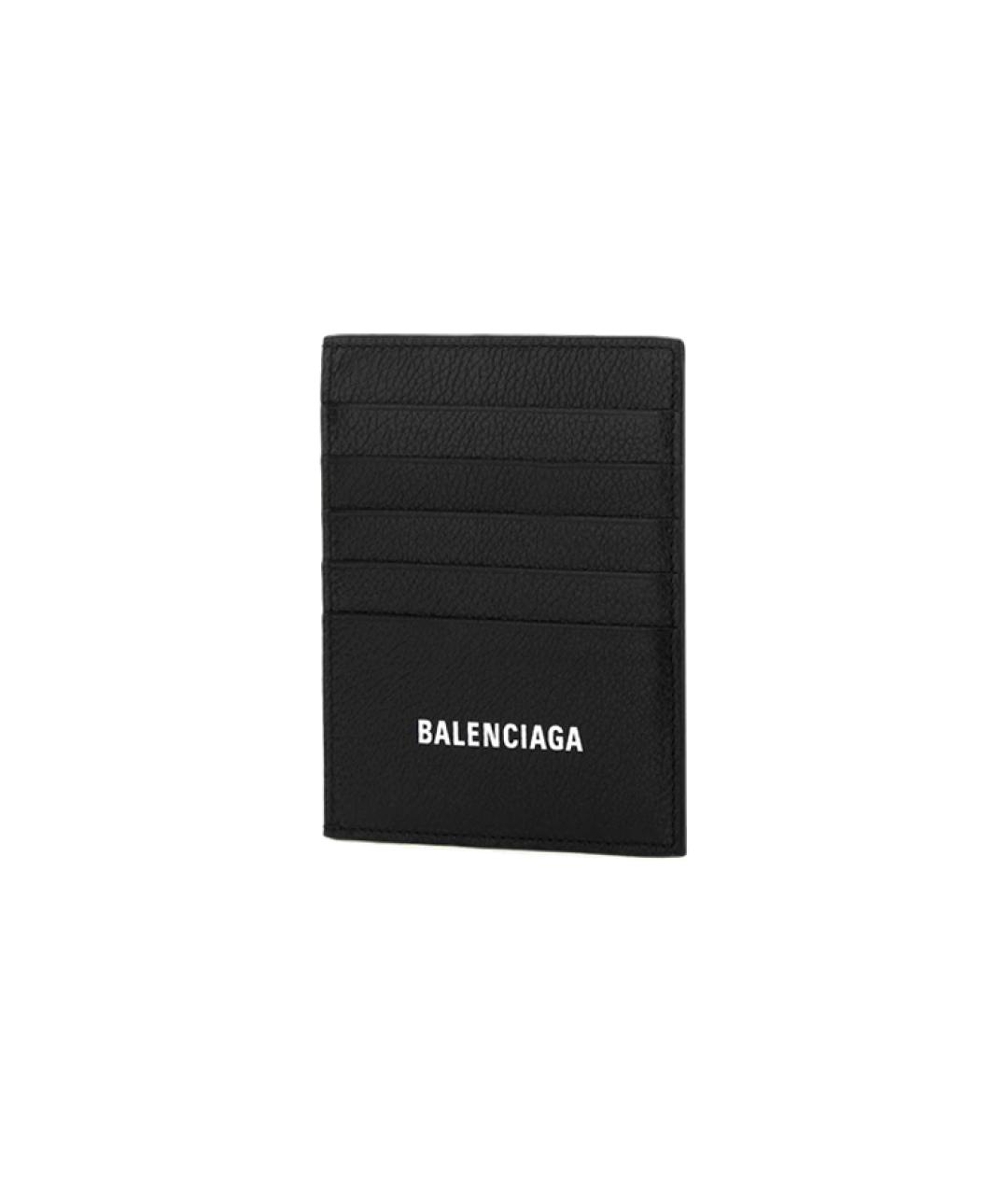 BALENCIAGA Черный кожаный кошелек, фото 2