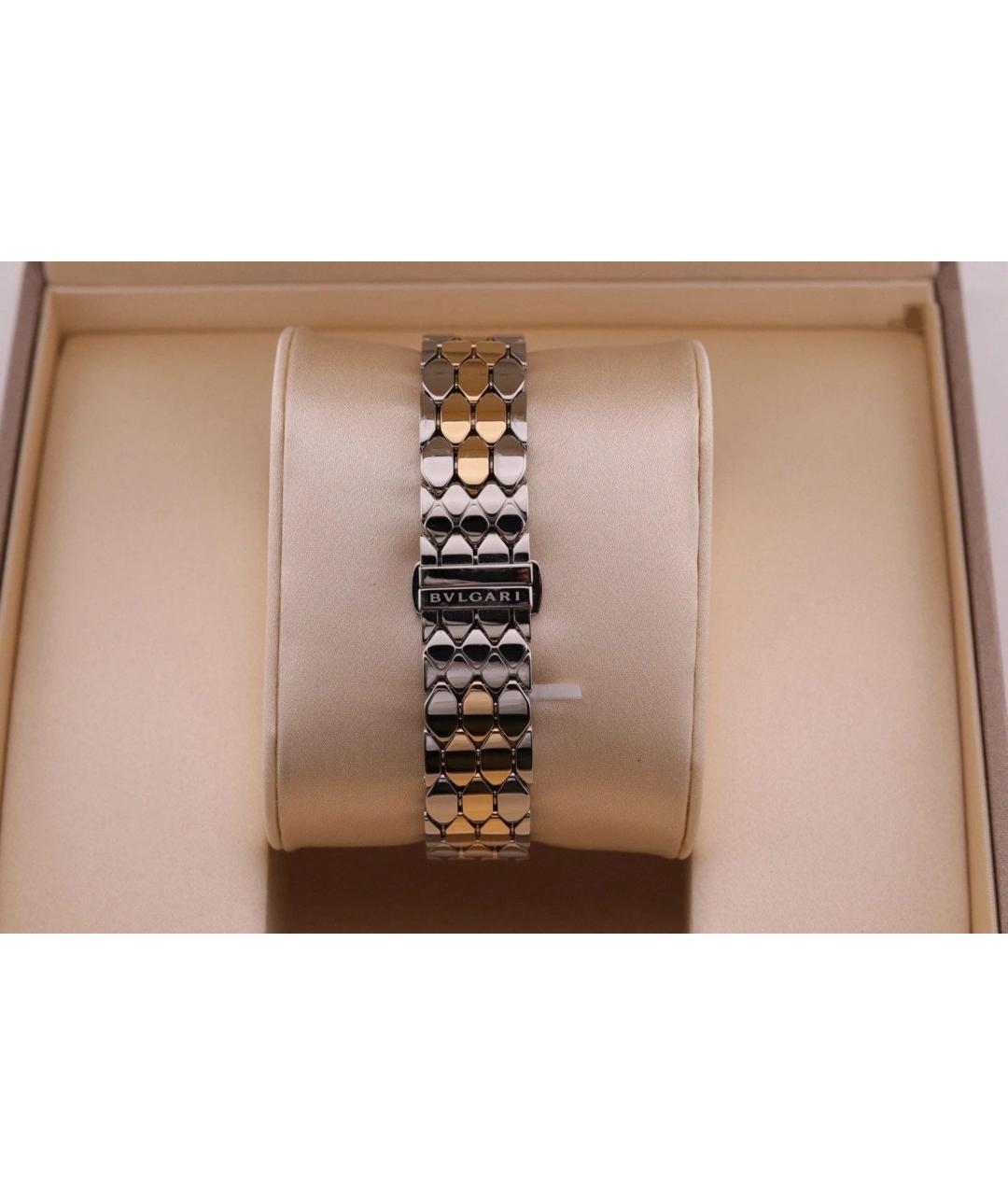 BVLGARI Белые часы из желтого золота, фото 7