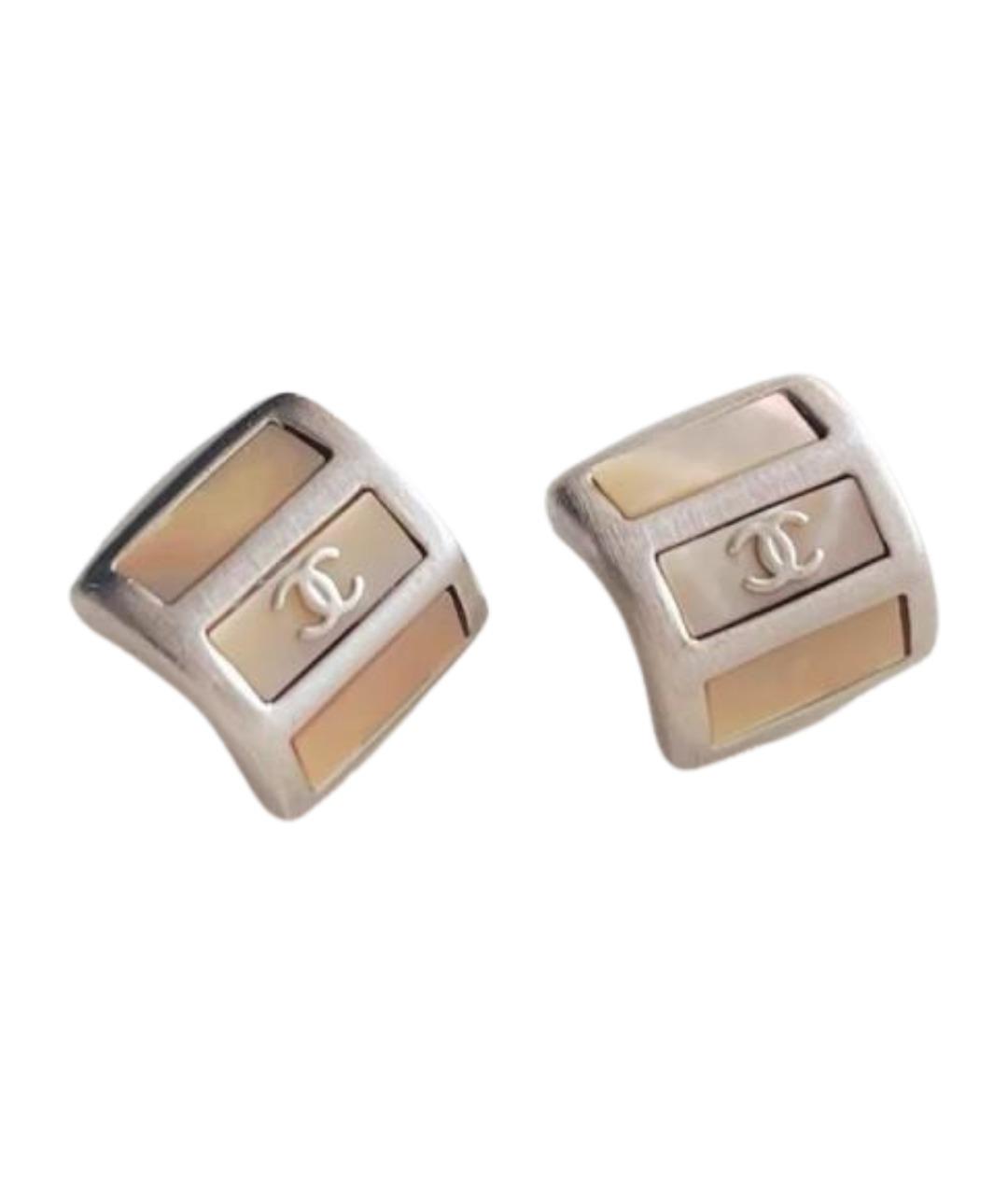 CHANEL Белые серьги, фото 1