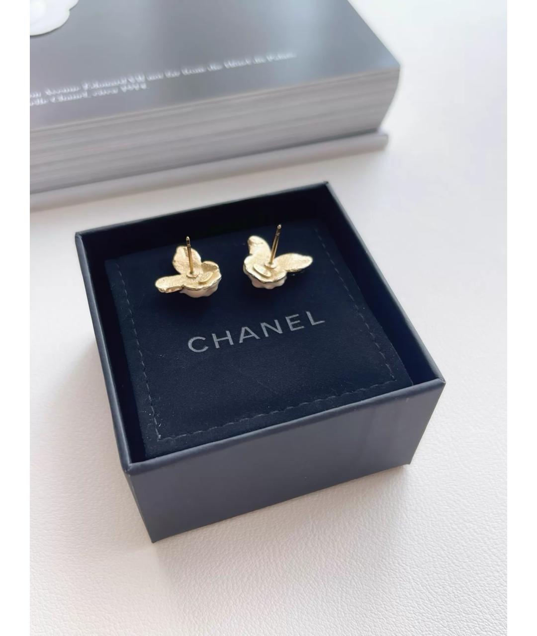 CHANEL Золотые серьги, фото 5