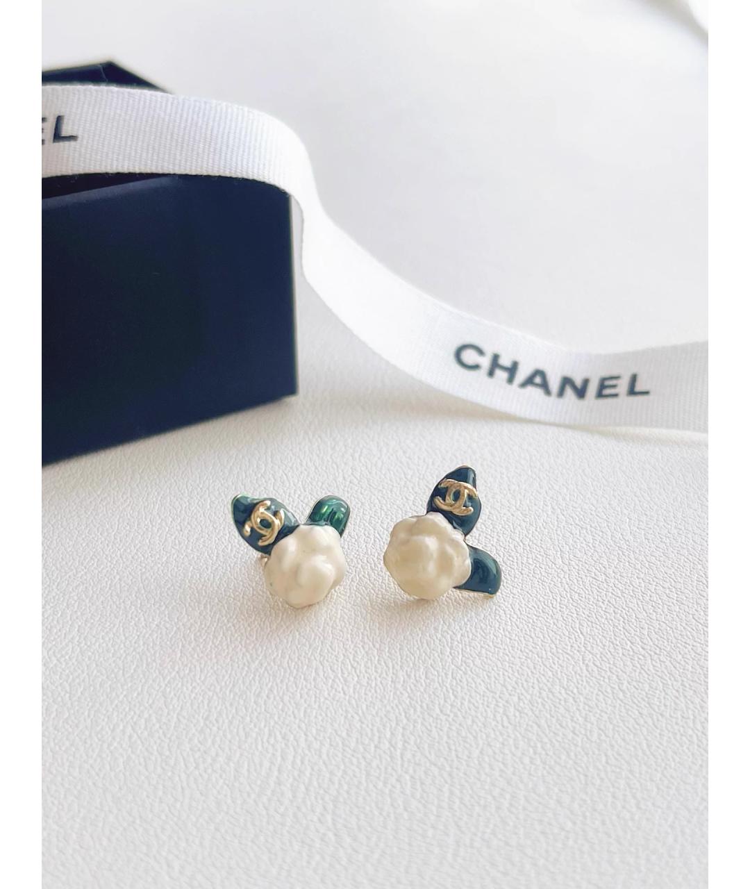 CHANEL Золотые серьги, фото 6