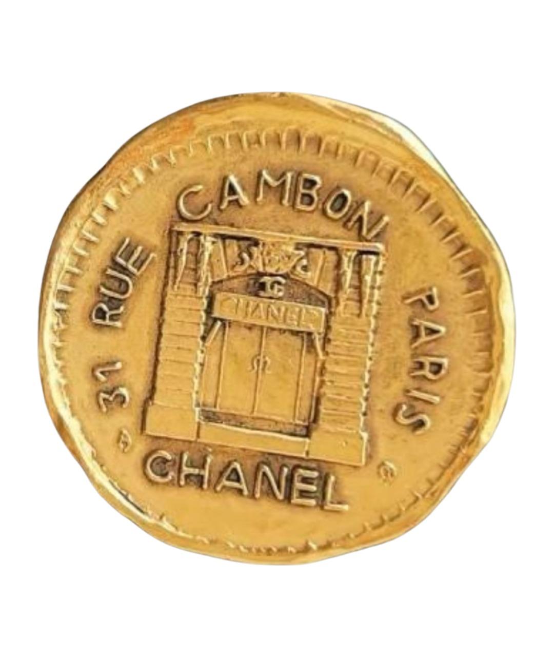 CHANEL Золотая позолоченная булавка / брошь, фото 1
