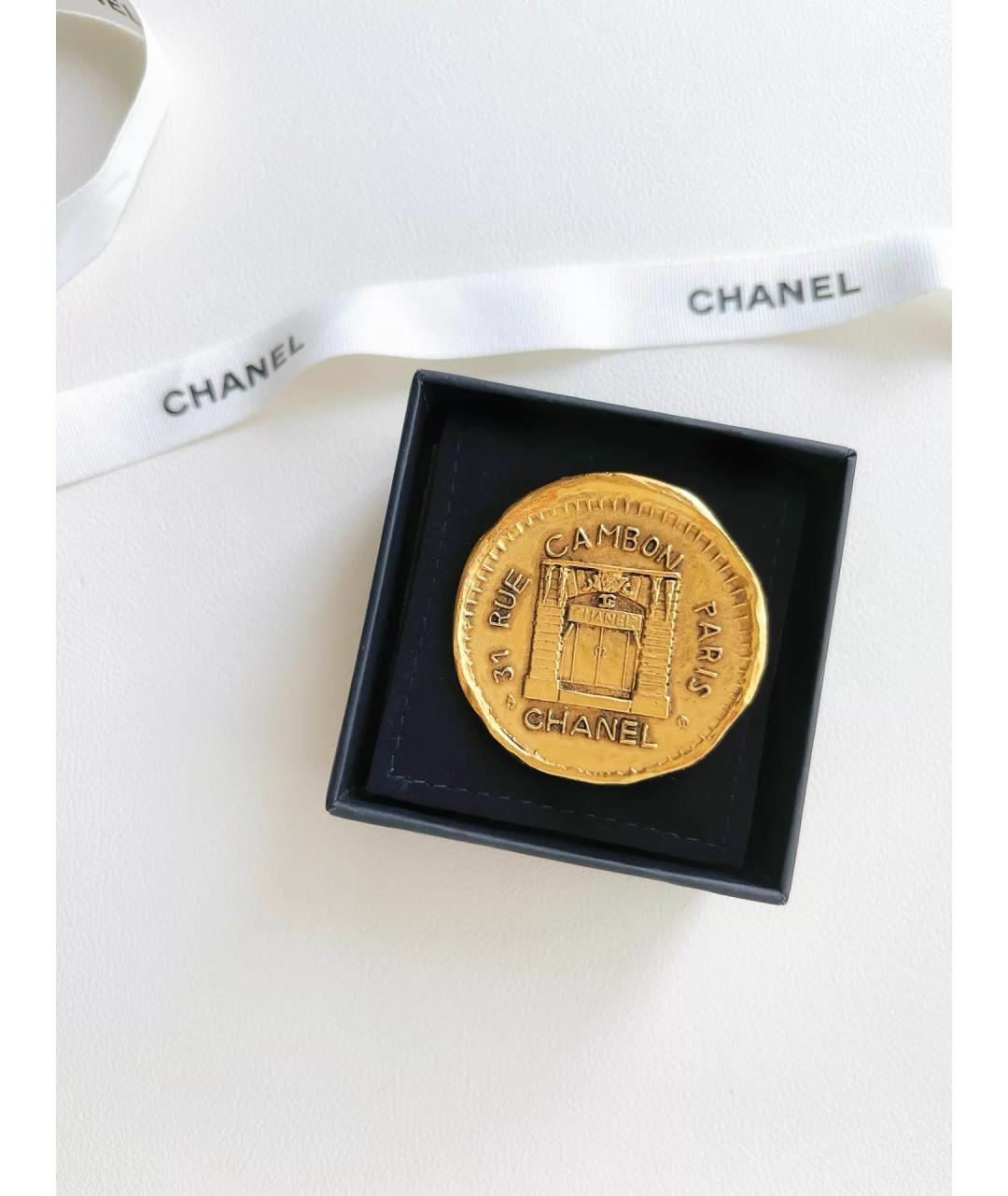 CHANEL Золотая позолоченная булавка / брошь, фото 5