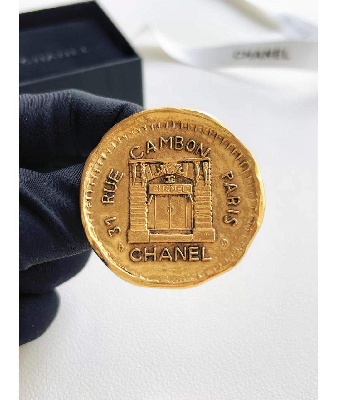 CHANEL Золотая позолоченная булавка / брошь, фото 3