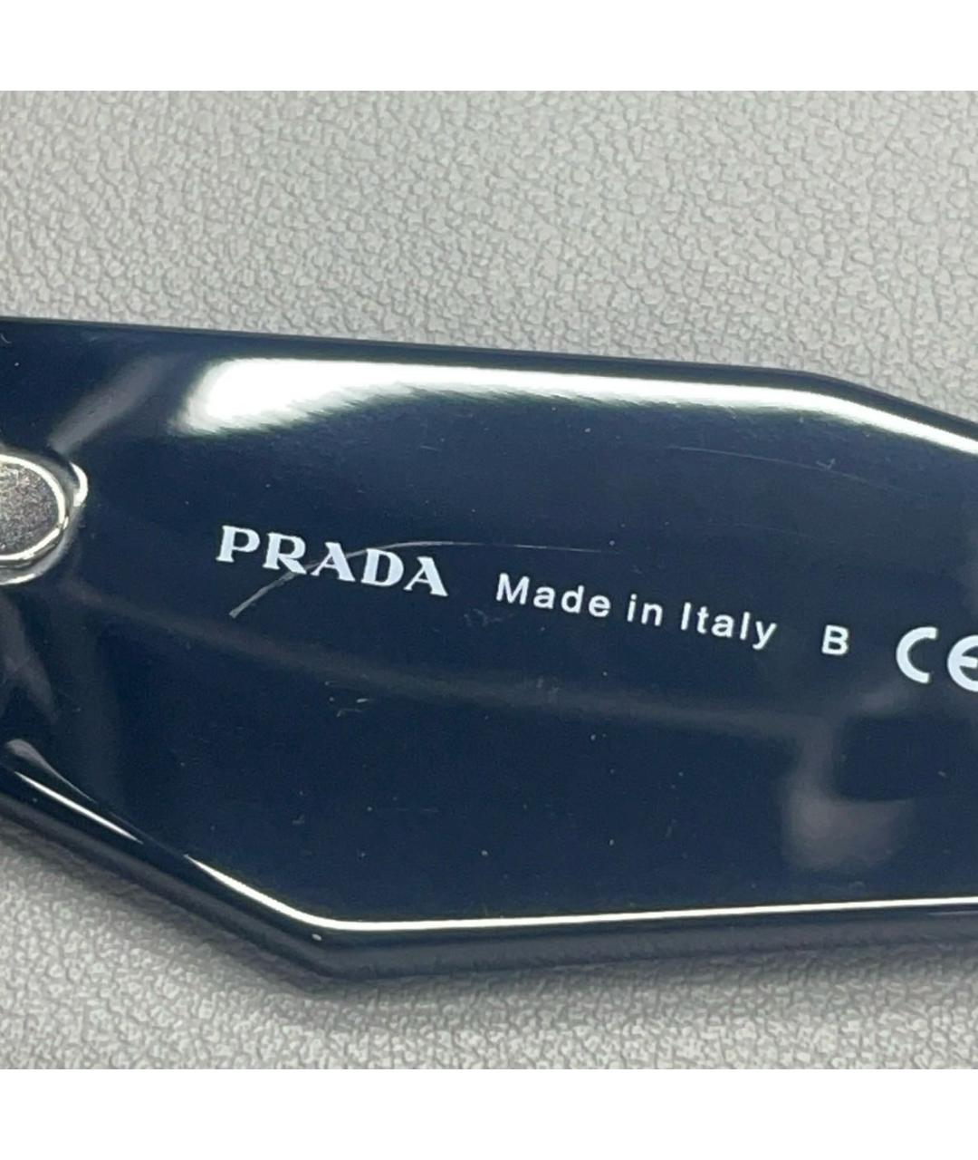 PRADA Черные пластиковые солнцезащитные очки, фото 4