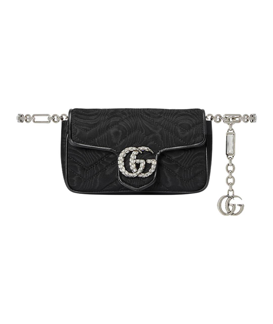 GUCCI Черная кожаная поясная сумка, фото 2