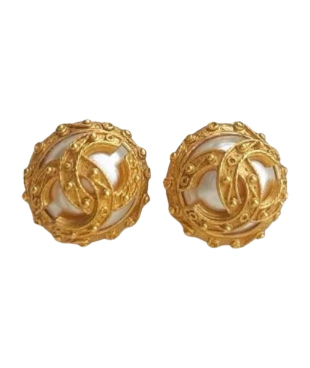 CHANEL Белые серьги, фото 1