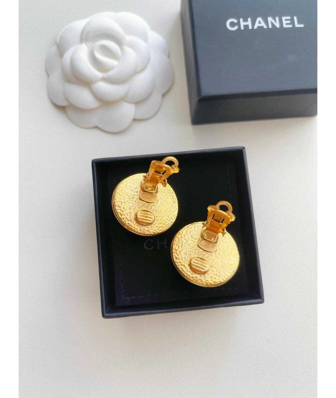 CHANEL Золотые серьги, фото 3