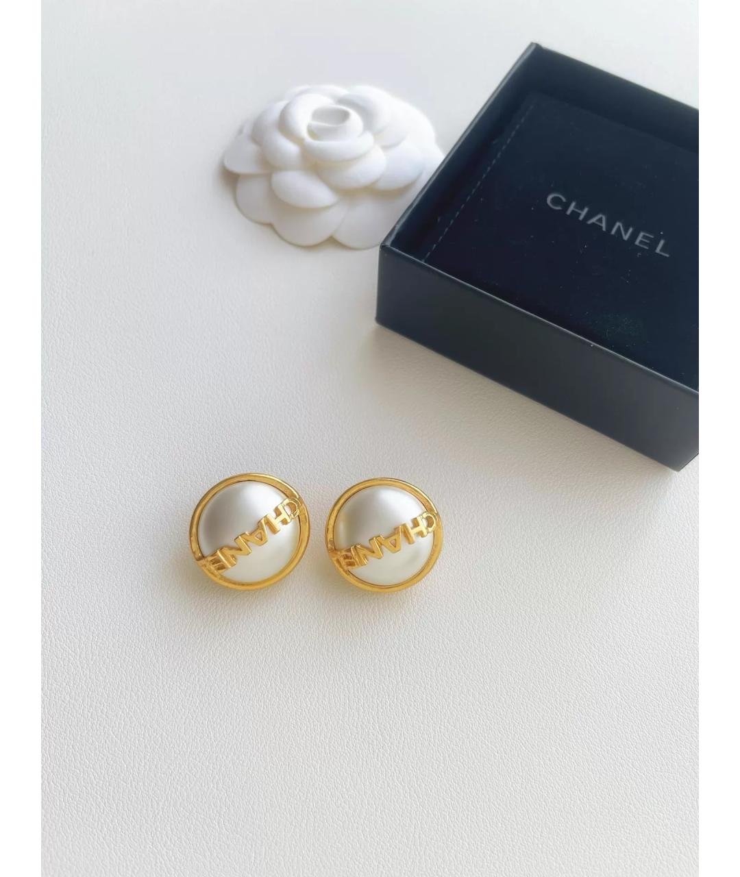 CHANEL Золотые серьги, фото 5