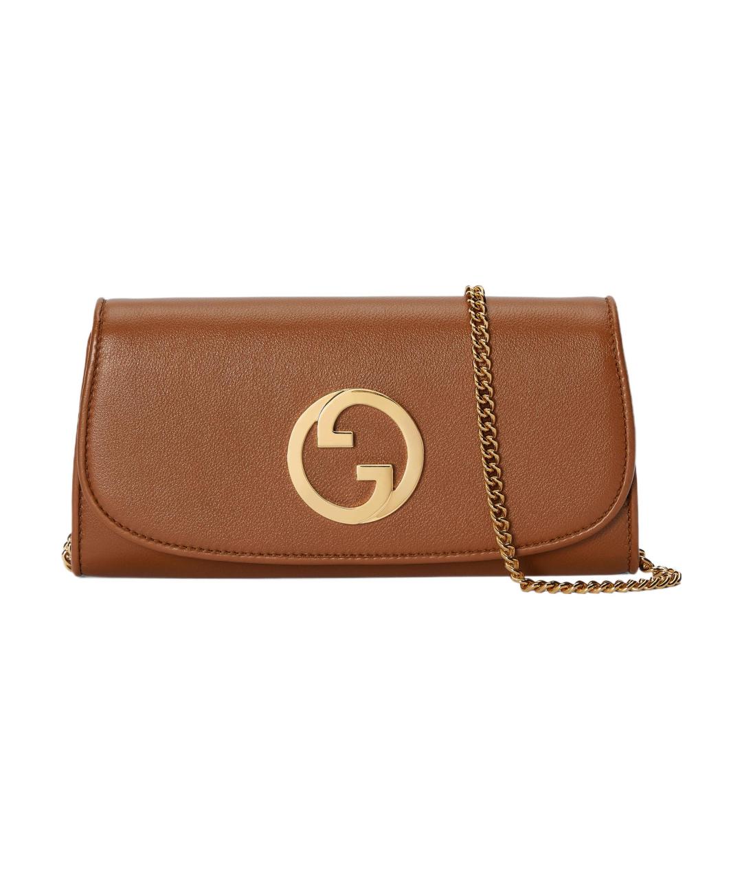 GUCCI Коричневый кожаный кошелек, фото 1