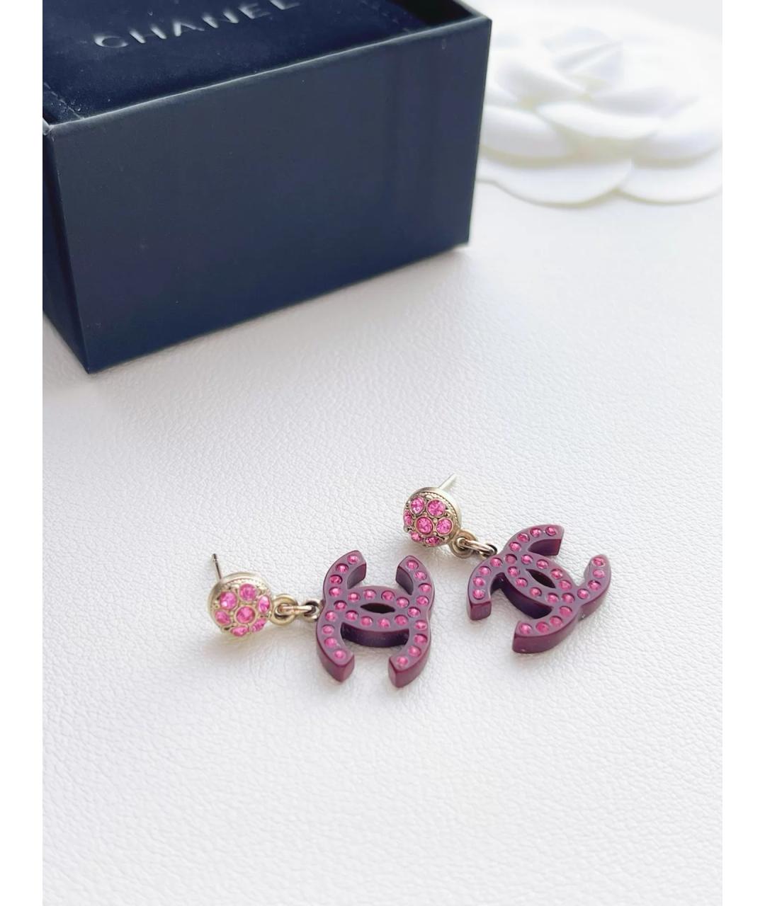 CHANEL Фиолетовые серьги, фото 2