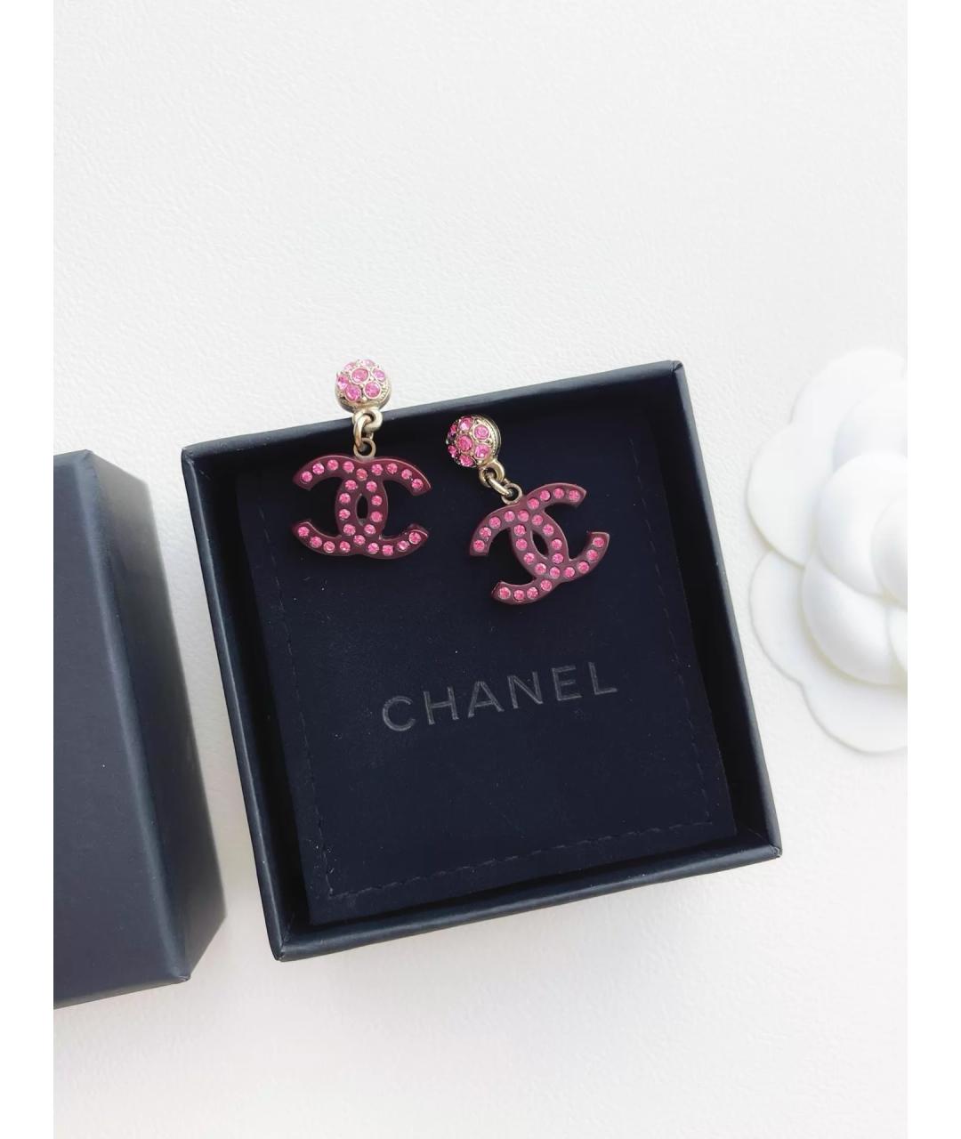 CHANEL Фиолетовые серьги, фото 4