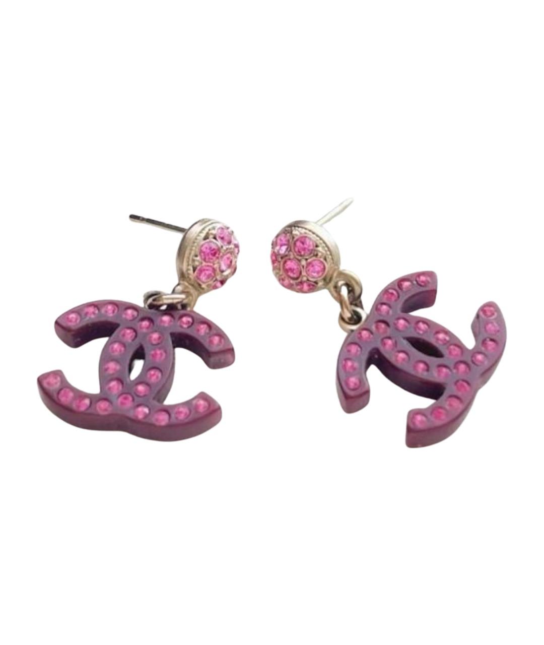 CHANEL Фиолетовые серьги, фото 1
