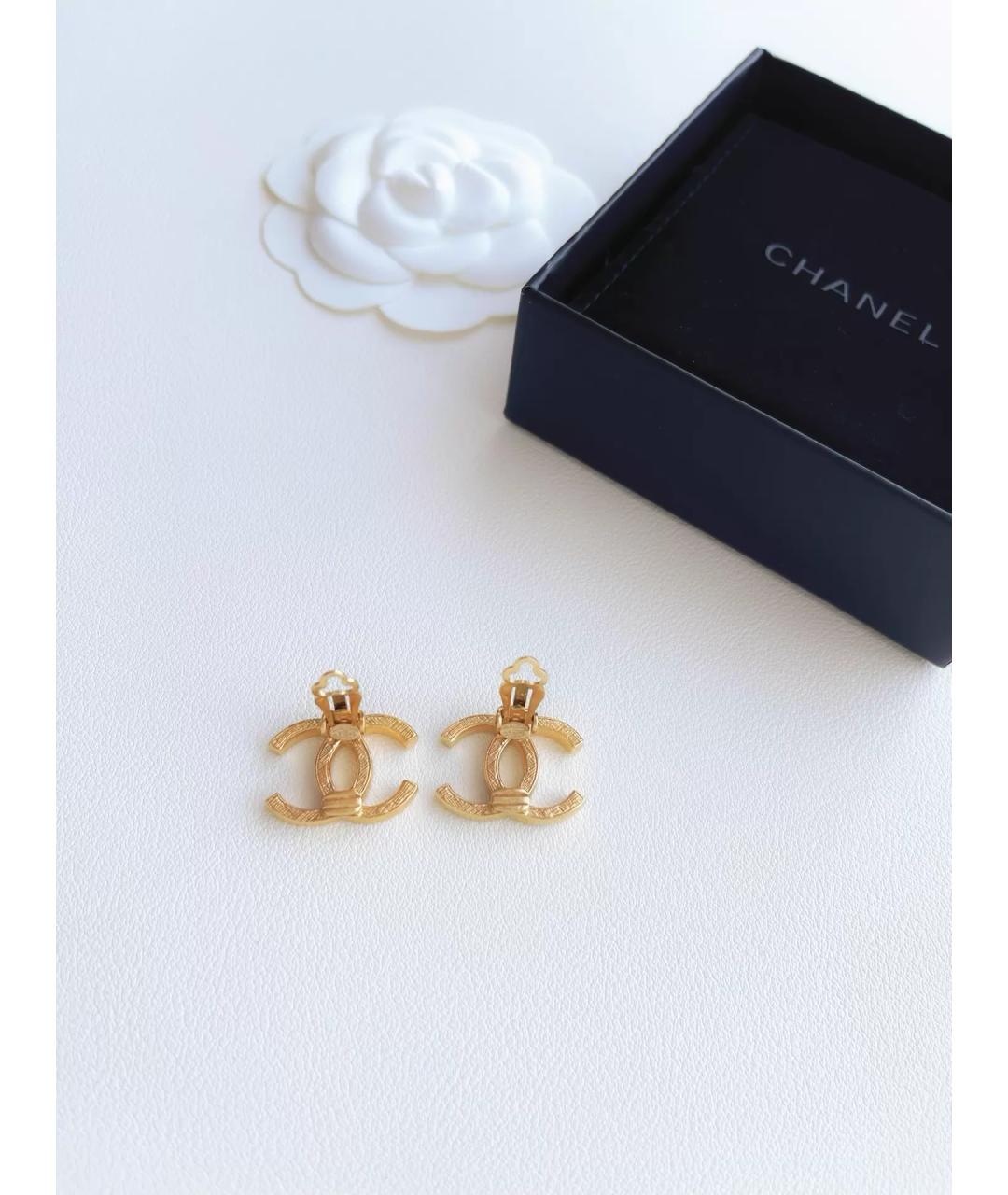 CHANEL Золотые серьги, фото 2