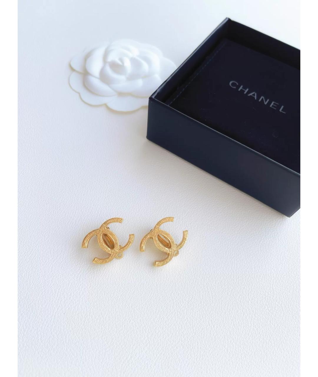 CHANEL Золотые серьги, фото 4