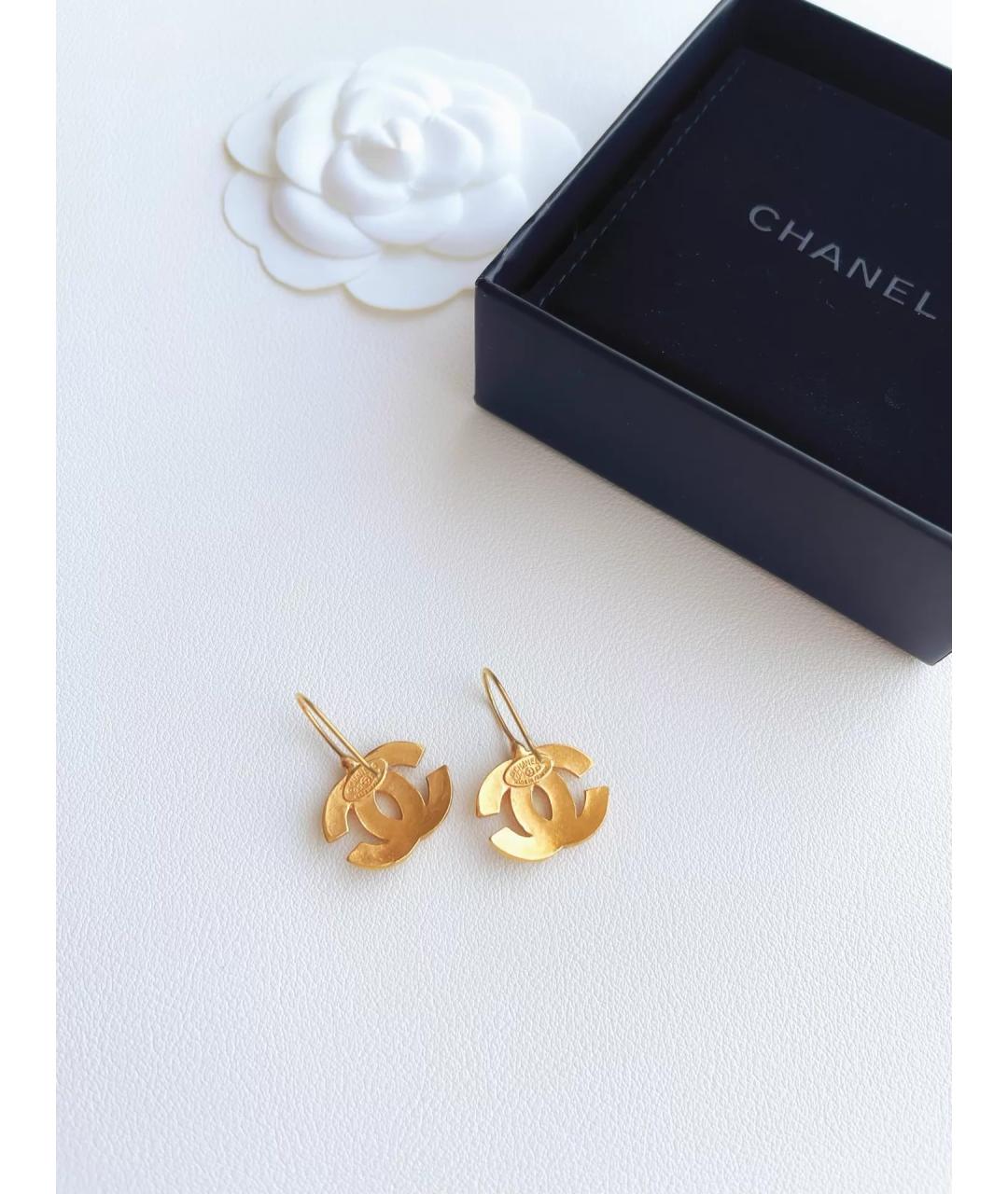 CHANEL Золотые серьги, фото 3