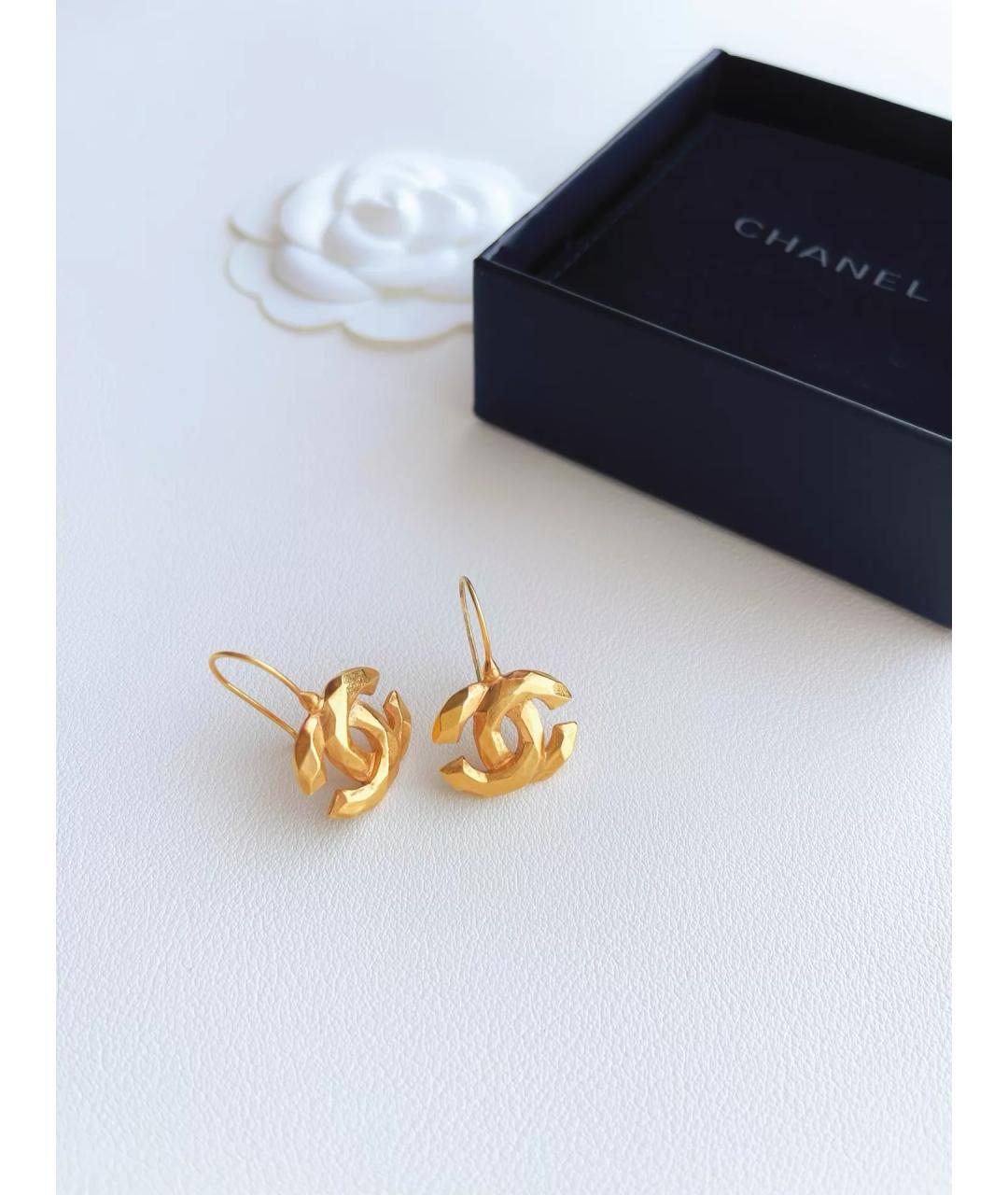 CHANEL Золотые серьги, фото 2