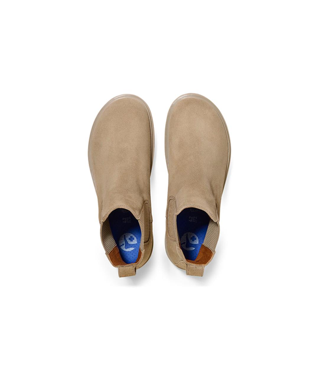 BIRKENSTOCK Бежевые замшевые высокие ботинки, фото 3