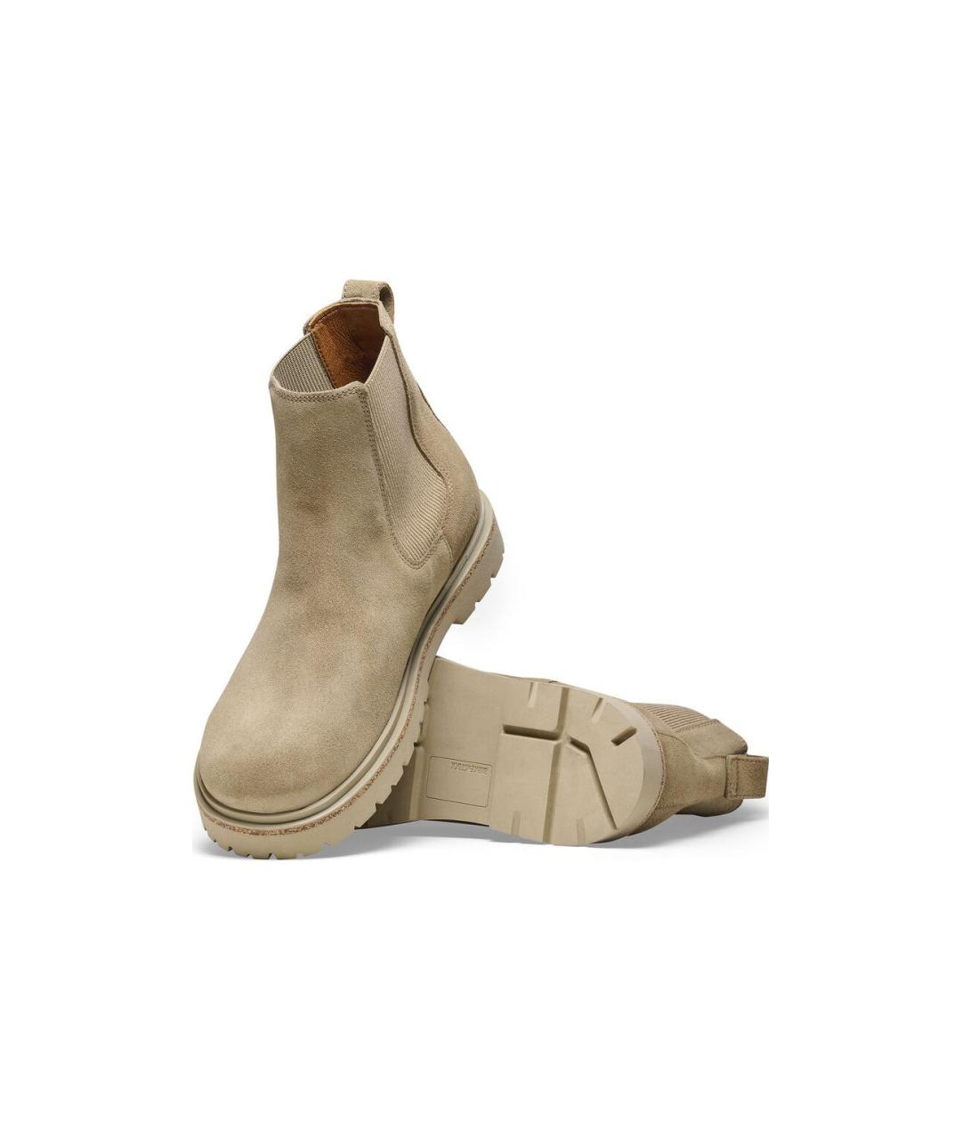 BIRKENSTOCK Бежевые замшевые высокие ботинки, фото 4