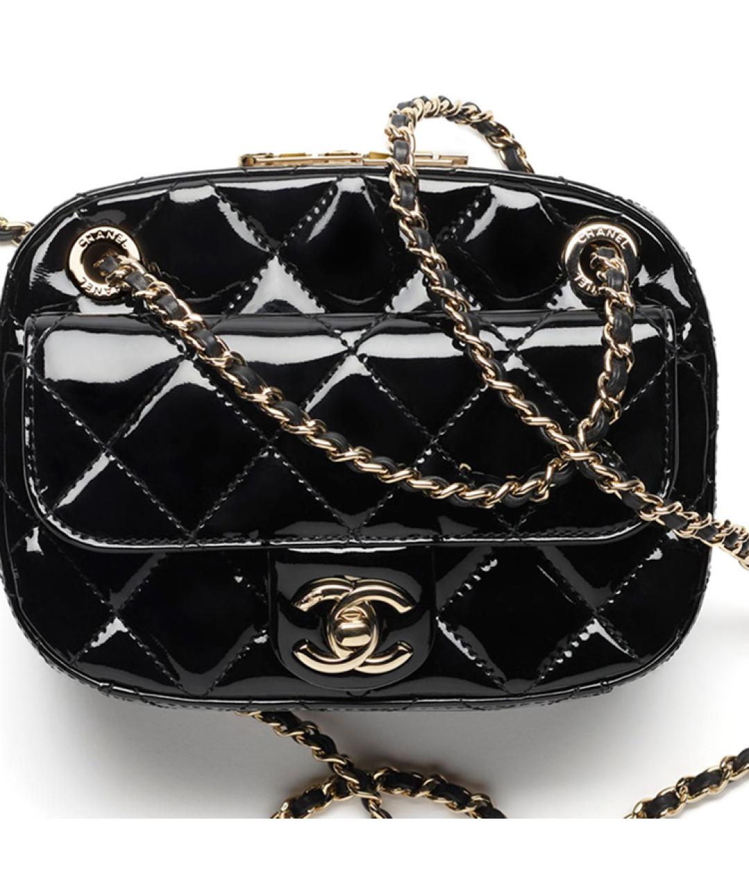 CHANEL Черная кожаная сумка через плечо, фото 4