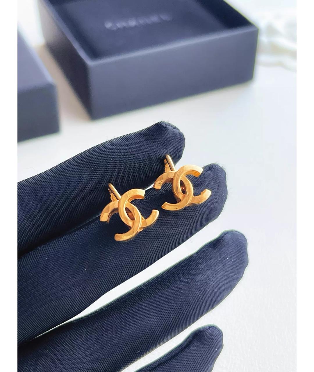 CHANEL Золотые серьги, фото 2