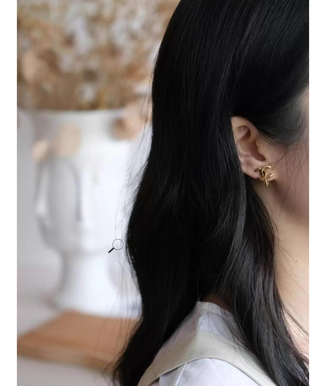 CHANEL Золотые серьги, фото 3
