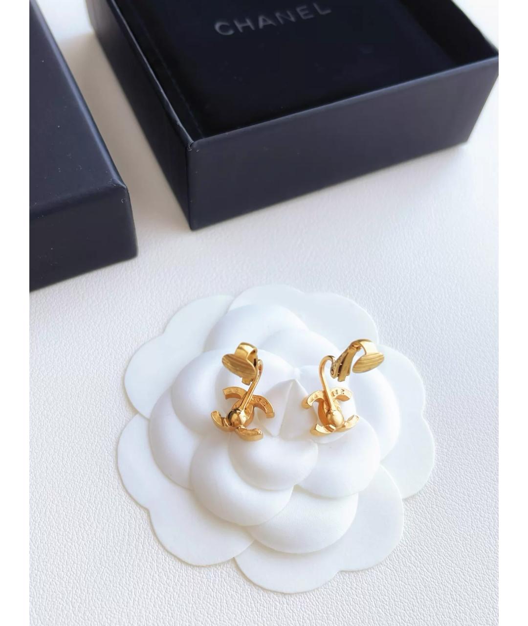 CHANEL Золотые серьги, фото 5