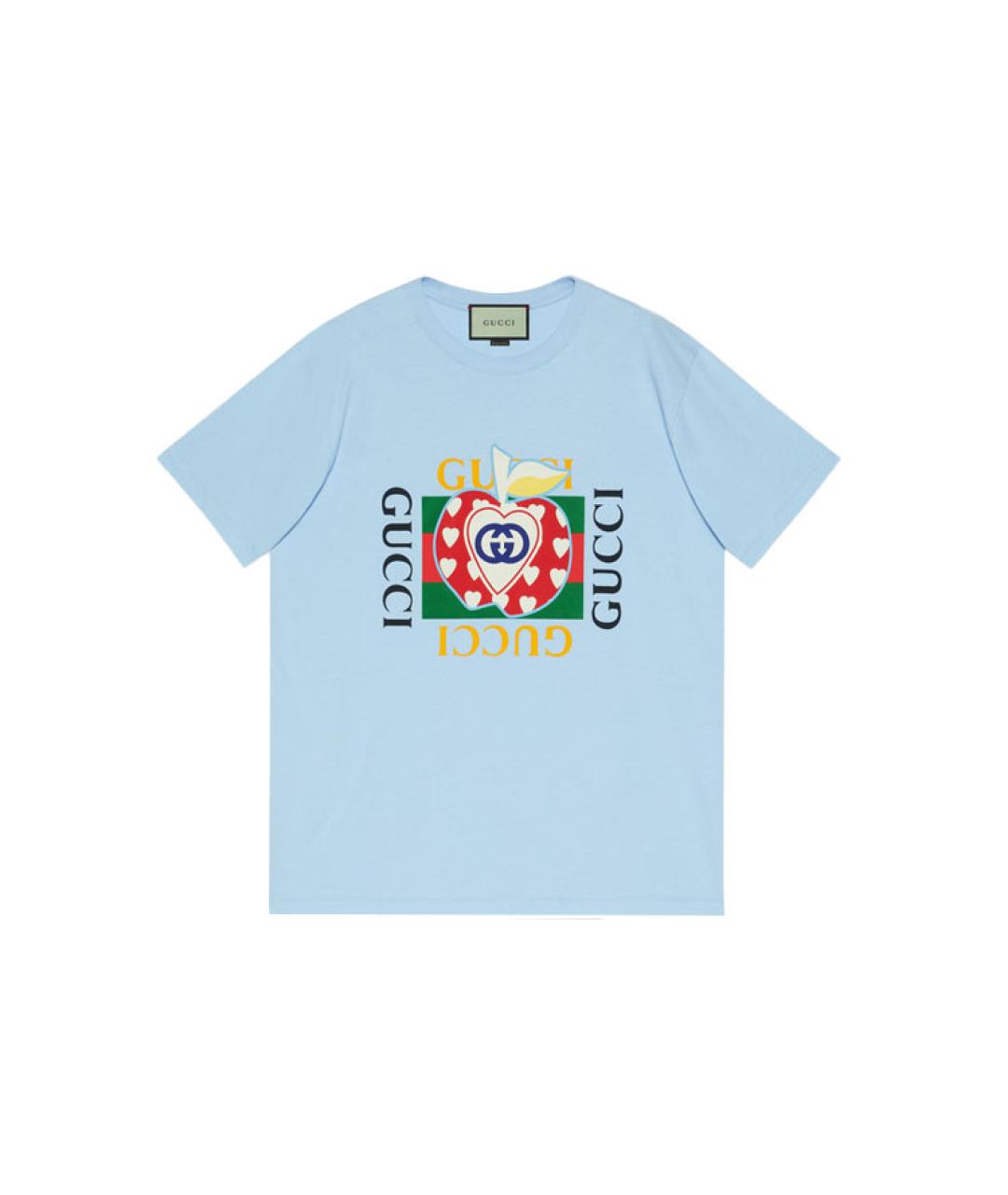 GUCCI Голубая футболка, фото 6