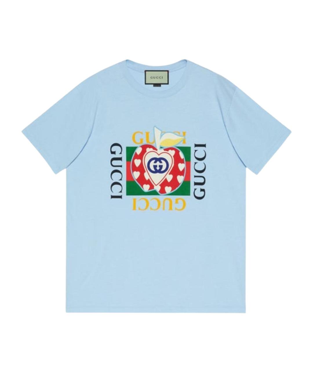 GUCCI Голубая футболка, фото 1