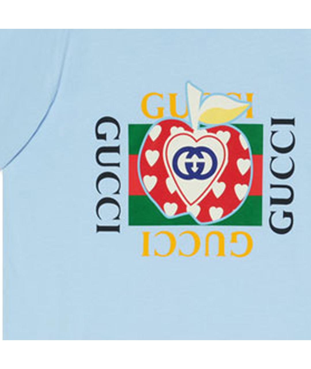 GUCCI Голубая футболка, фото 5