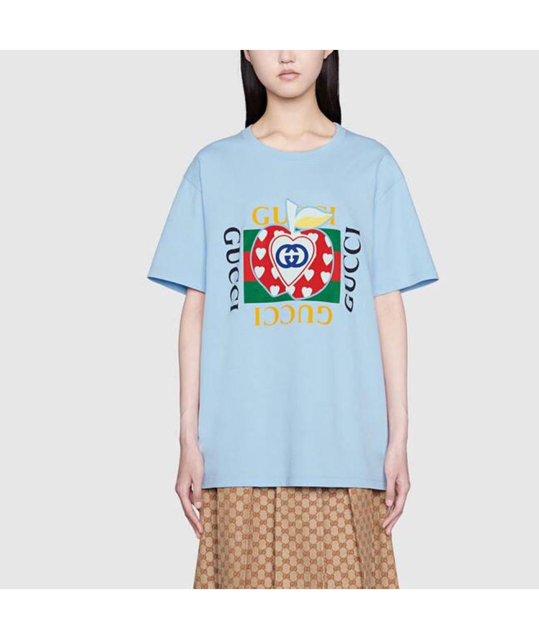 GUCCI Голубая футболка, фото 2