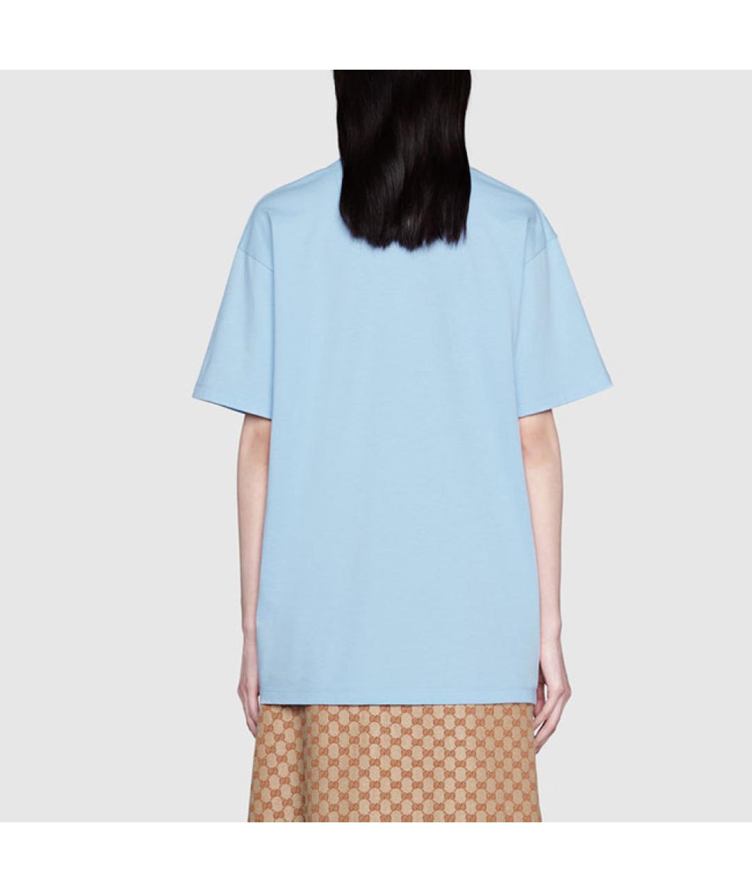 GUCCI Голубая футболка, фото 3