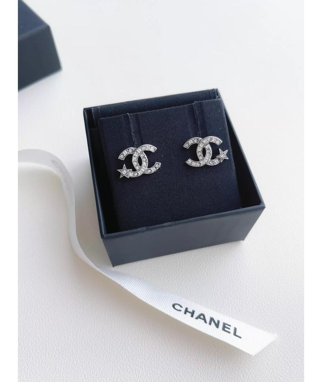 CHANEL Серебряные серьги, фото 2