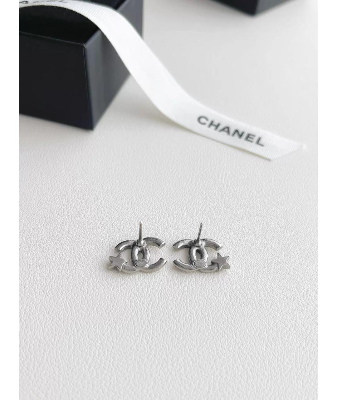 CHANEL Серебряные серьги, фото 3