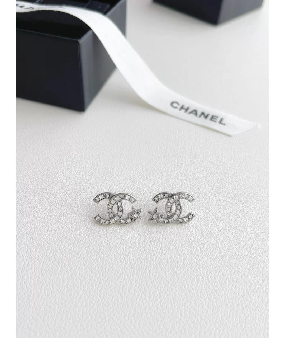 CHANEL Серебряные серьги, фото 4