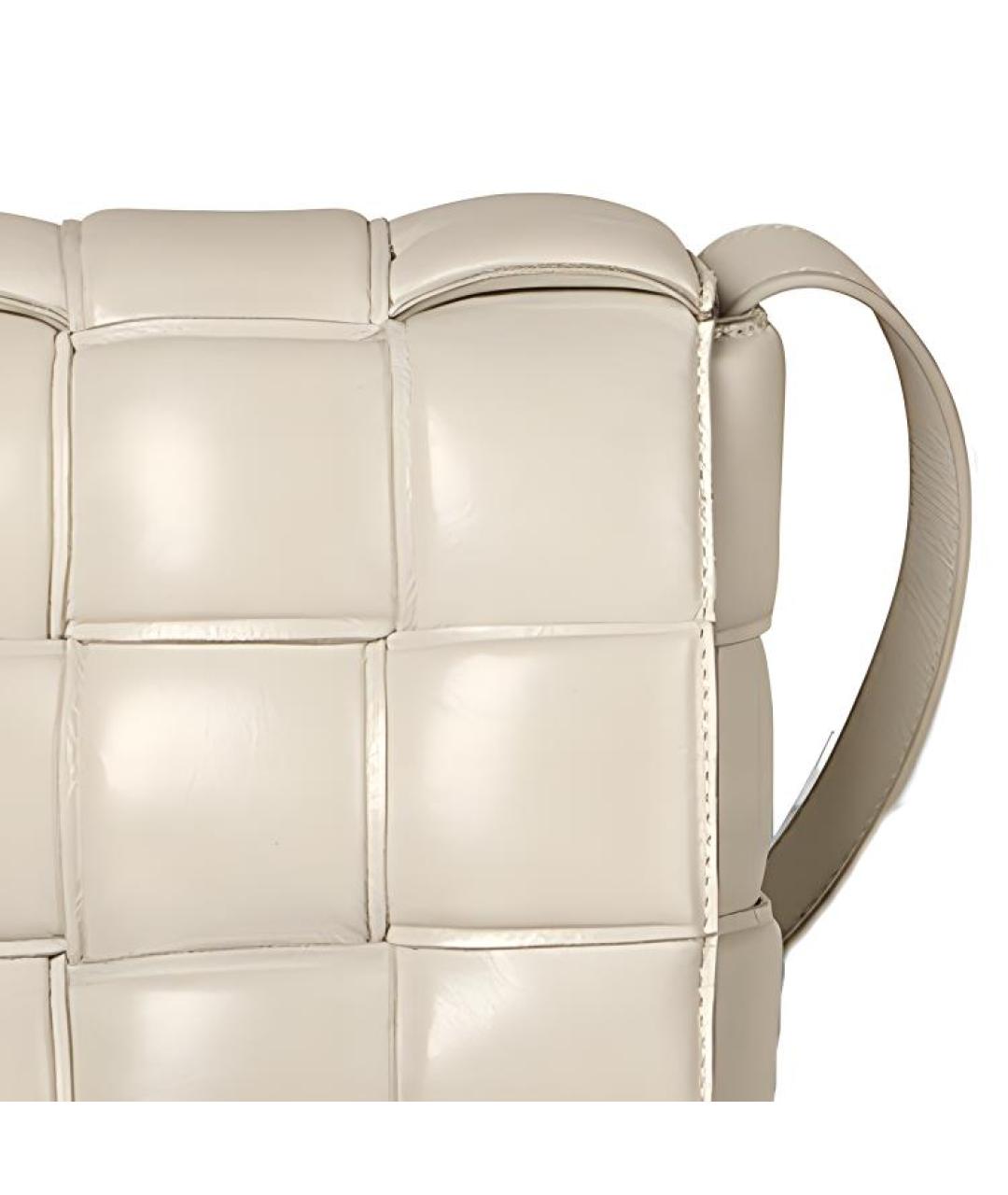 BOTTEGA VENETA Бежевая кожаная сумка через плечо, фото 4