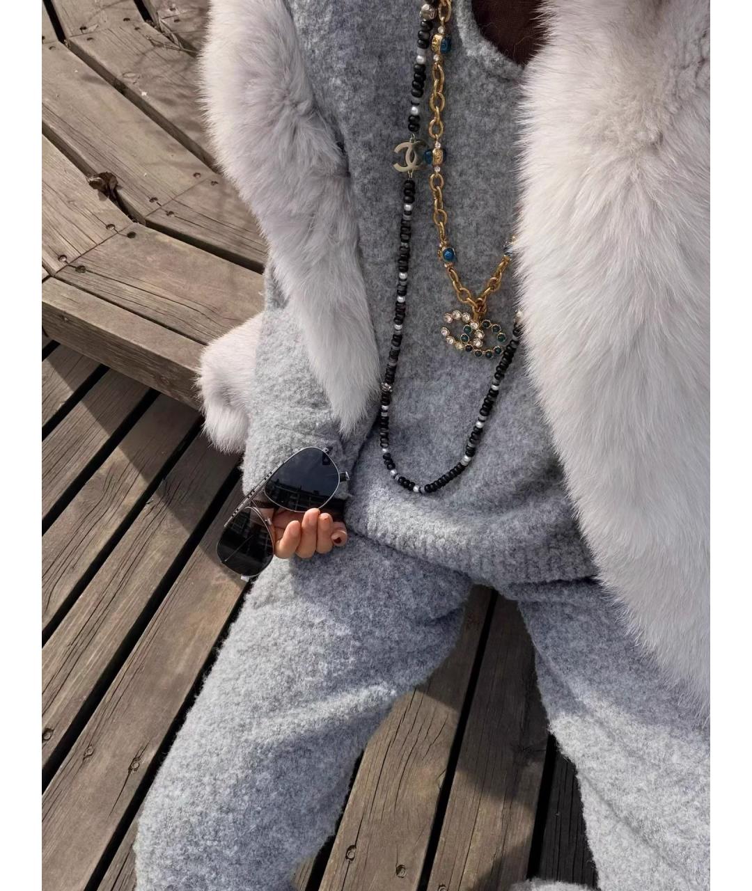 CHANEL Черное колье, фото 5