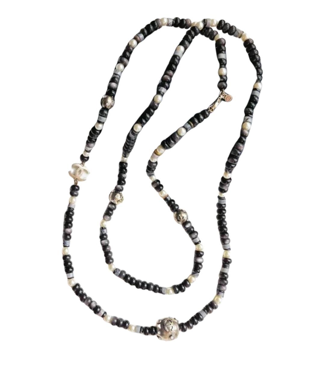 CHANEL Черное колье, фото 1