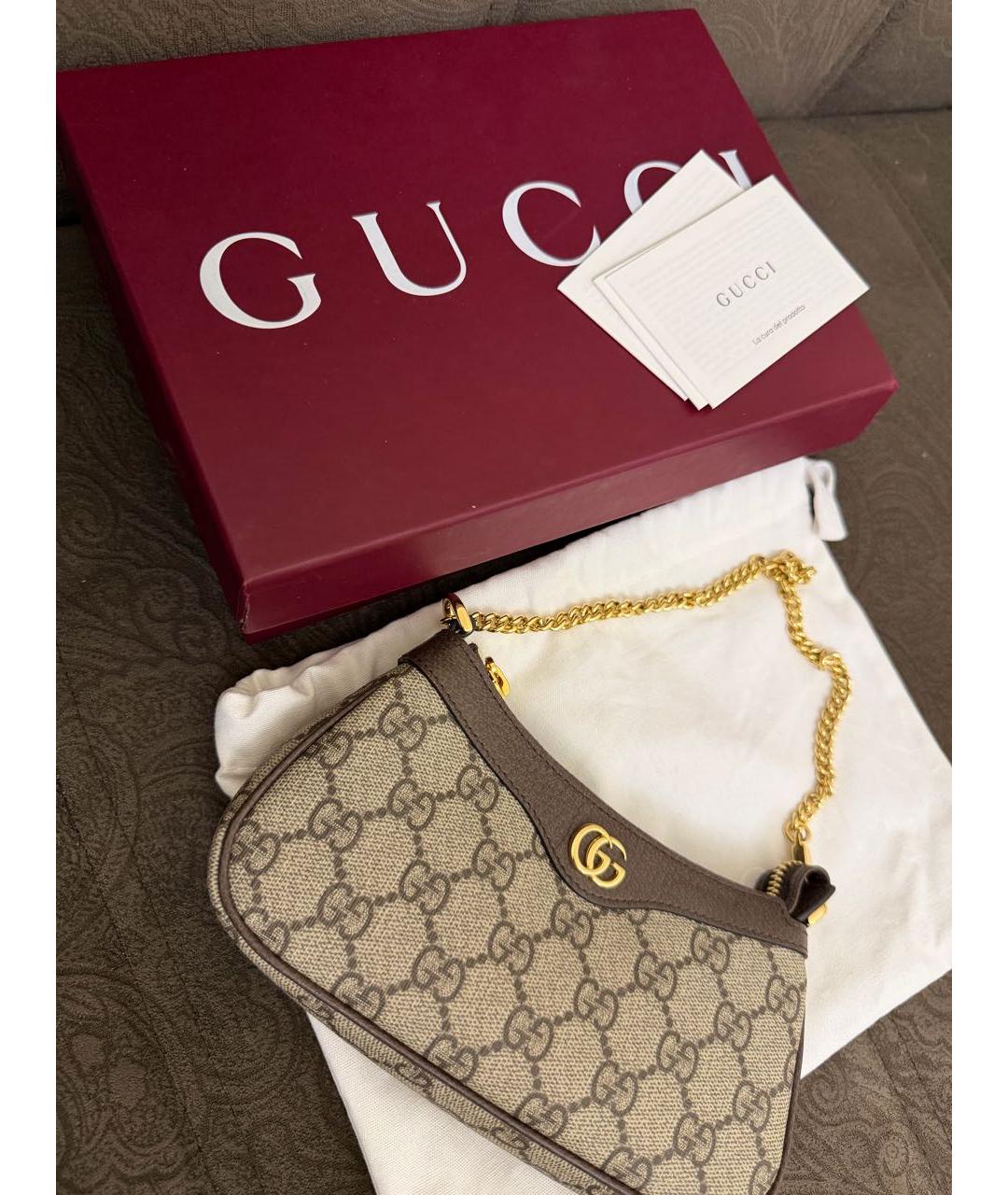 GUCCI Коричневая сумка с короткими ручками, фото 2