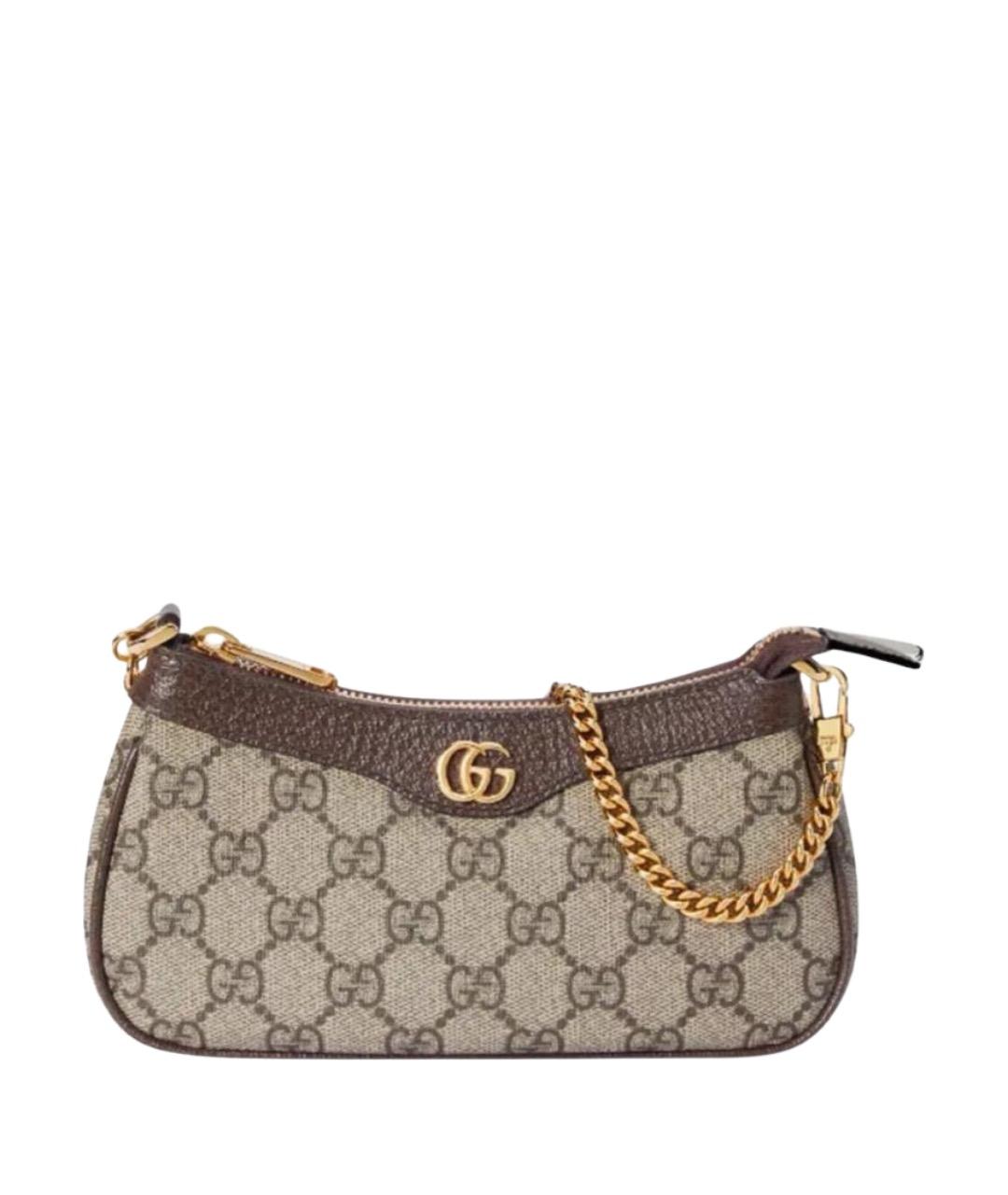 GUCCI Коричневая сумка с короткими ручками, фото 1