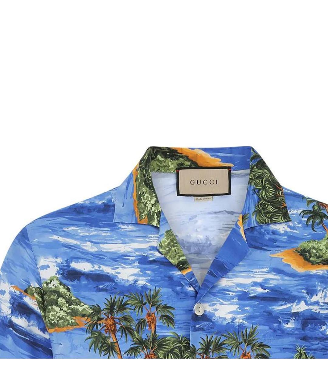 GUCCI Синяя кэжуал рубашка, фото 4