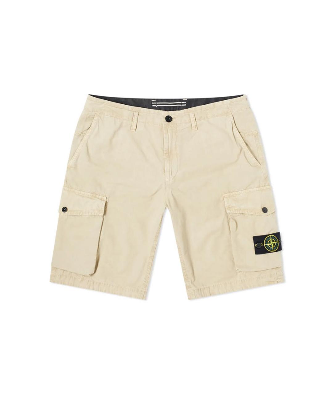 STONE ISLAND Бежевые шорты, фото 1