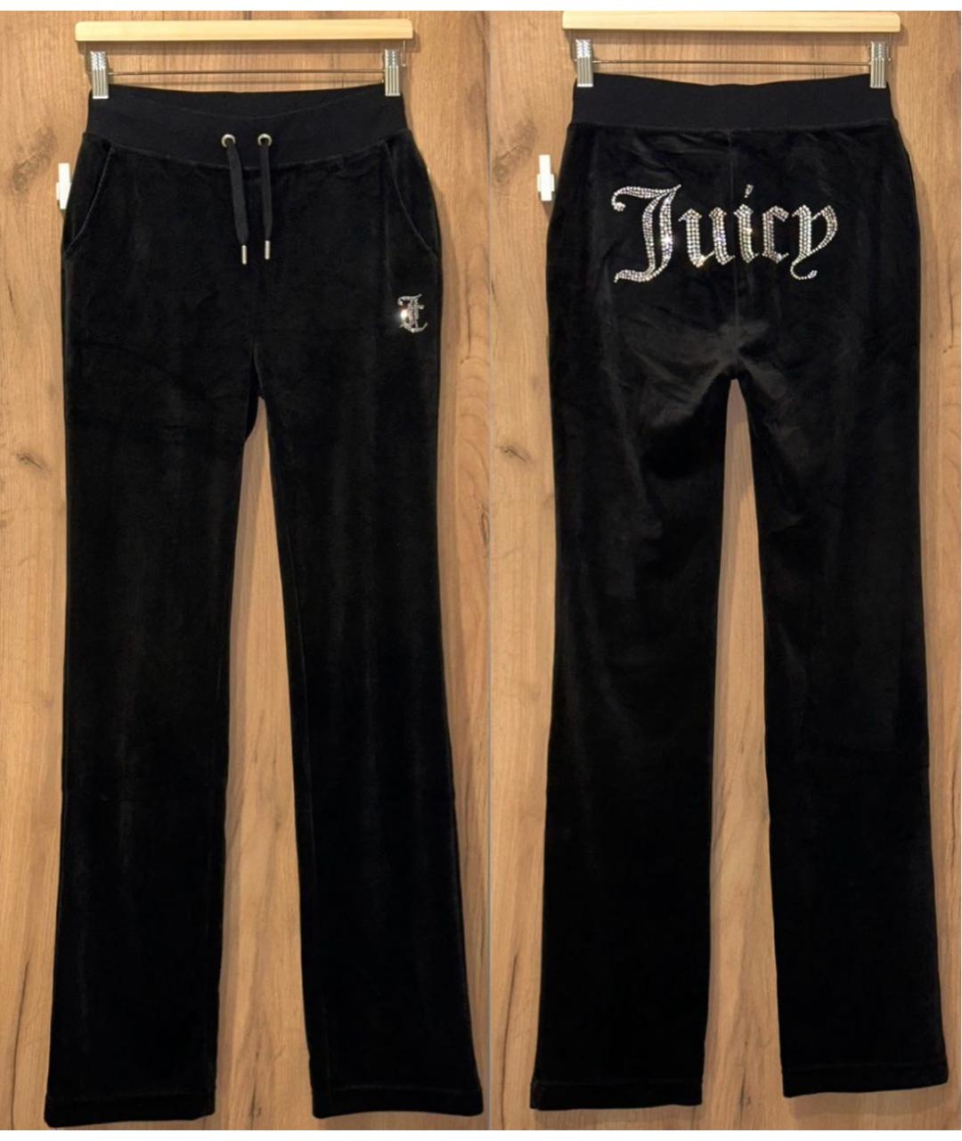 JUICY COUTURE Черный велюровый костюм с брюками, фото 3
