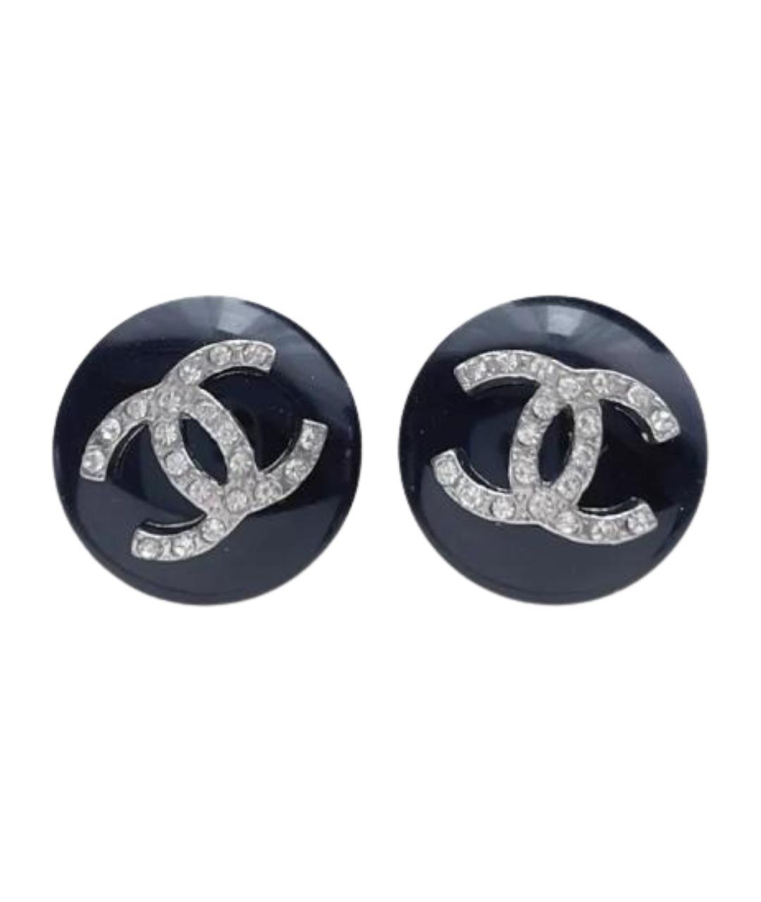 CHANEL Черные серьги, фото 1
