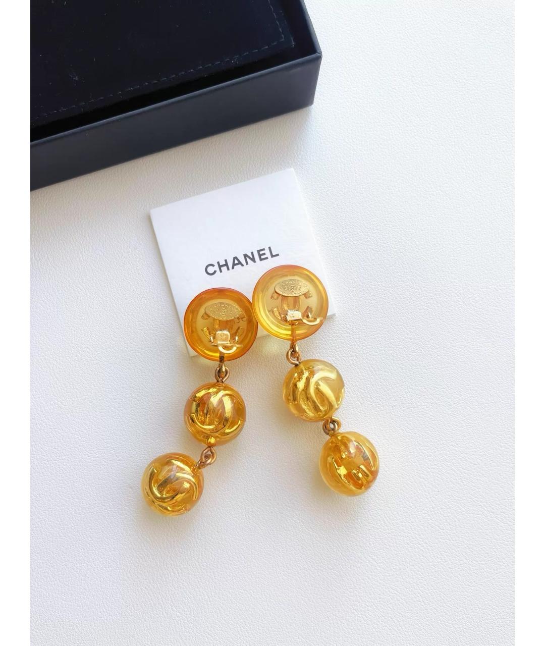 CHANEL Золотые серьги, фото 3